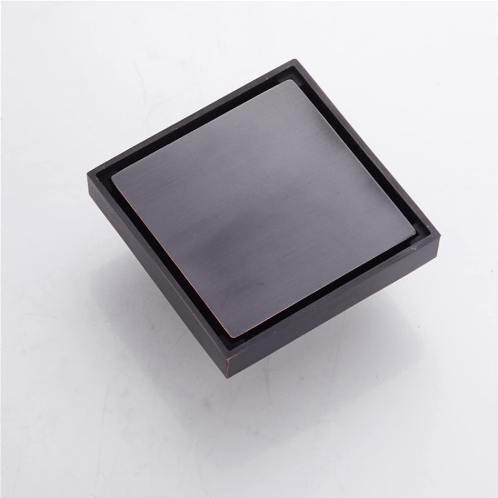 Drenaje de Ducha de latón Desagüe de Piso de baño Inserto de azulejo Cuadrado Rejillas de desecho de Piso antiolor 100X100 (Color : Black)