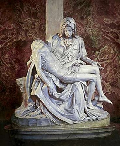 ヴァチカン購入　Pietà 大判ポスター　額付き Amazon.com: Posterazzi Pieta Poster Print by Michelangelo, (10 x