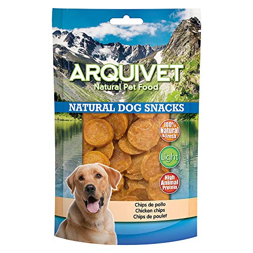 Arquivet, Chips de pollo, Snacks perro naturales, Natural Dog Snacks, 100 g