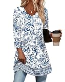 OFEEFAN Plus Size Women Blouses Womens Tops Dressy Casual Floral 02 2XL