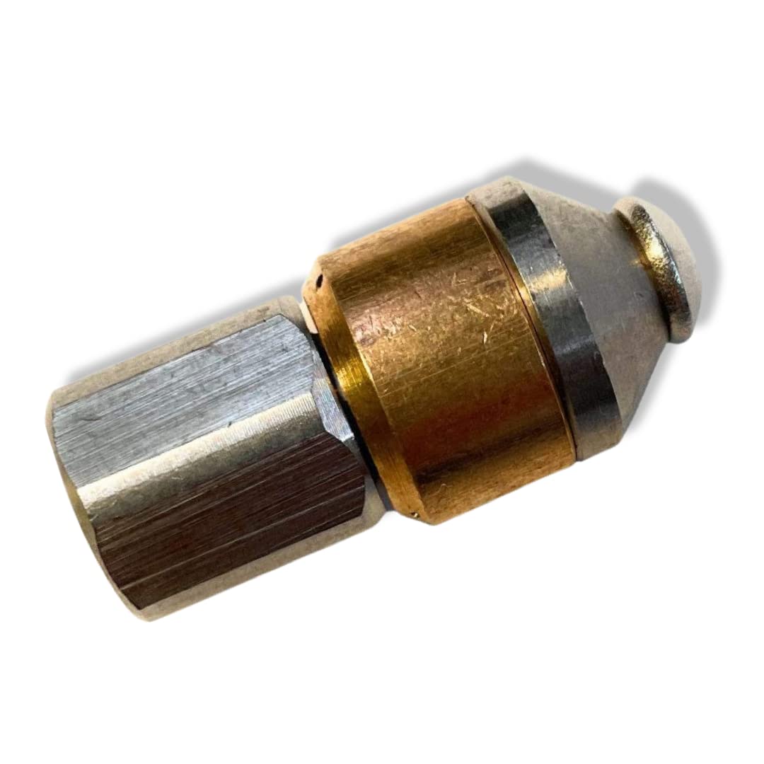 Boquilla de limpieza de tuberías giratoria para Kärcher Kränzle WAP Alto, etc. 1/8 pulgadas IG, máx. 250 bar, efecto de limpieza muy fuerte, diferentes tamaños (070)