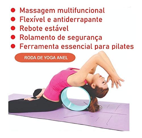 Roda Yoga Anel Magico Pilates Wheel Circulo Treino Preto