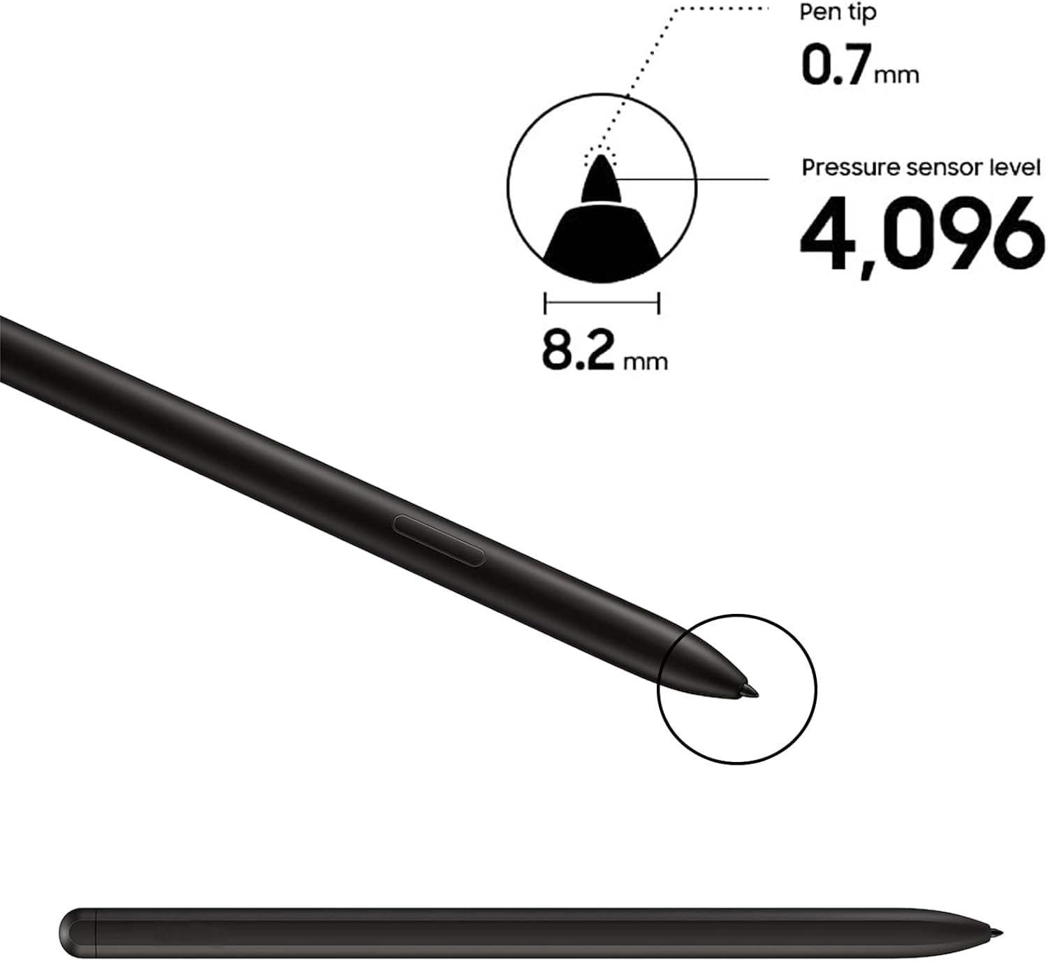 Galaxy Tab S9 S Pen Replacement pour Samsung Galaxy Tab S9 Stylet pour Galaxy Tab S9/S9+/S9 Plus/ S9 Ultra S Pen Stylus Pen Stylus Pen avec Embouts gratuits Noir