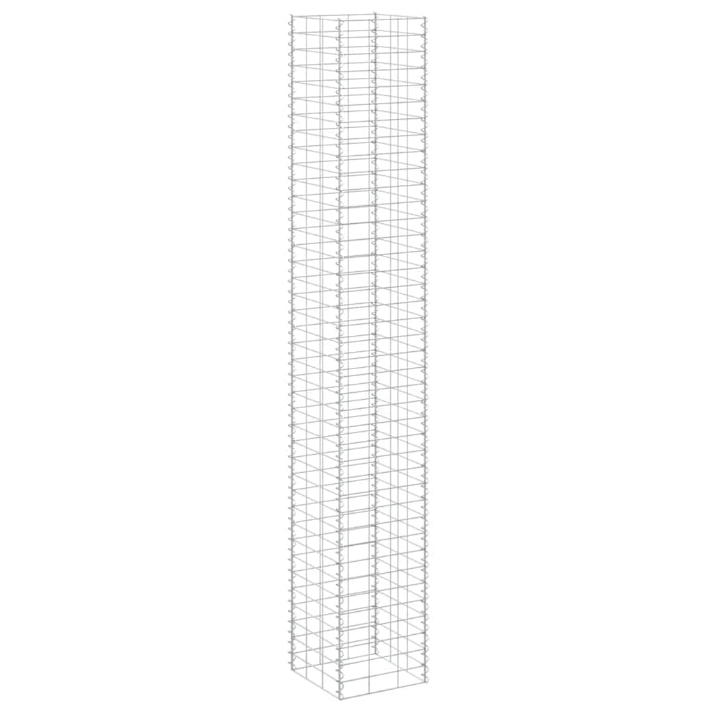 vidaXL 3X Gabione Hochbeet Gabionen Steinkorb Gabionenkorb Pflanzkorb Blumenkasten Pflanzkübel Steingabionen Wand Mauer 30x30x200cm Eisen