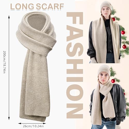 ZASFOU Damen Winter Mütze Schal Touchscreen Handschuhe Set Thermo Beanie Wintermütze Strickmütze Schlauchschal Winterhandschuhe Geschenk für Frauen