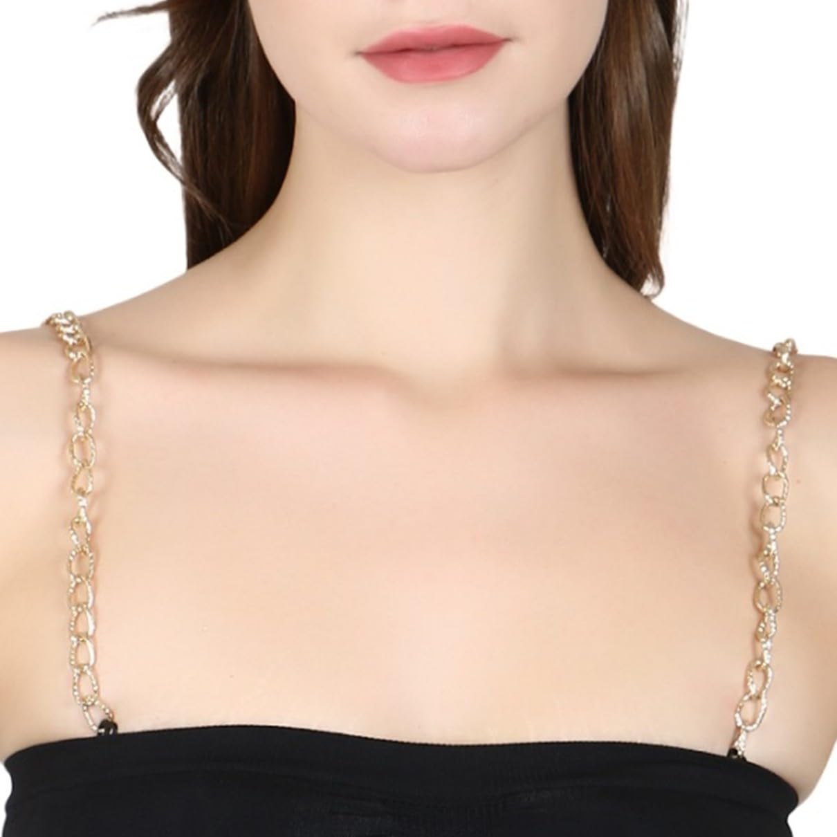 Big Link Chain |Decorative Glass Beads Adjustable Women Bra Strap for Women and Girls-image-14