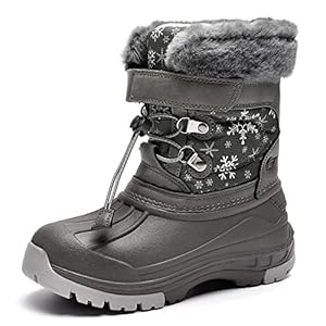 AiEles Kids Waterproof Snow Boots Boys Girls Duck Winter Boot Fur Warm Outdoor (Little Kids/Big Kids)
