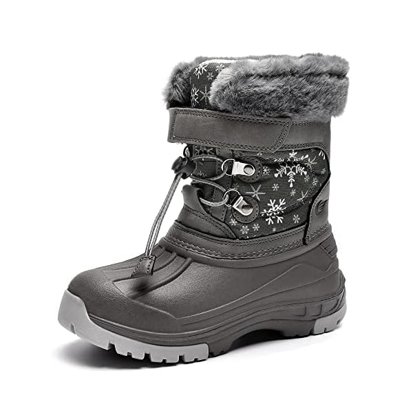 AiEles Kids Waterproof Snow Boots Boys Girls Duck Winter Boot Fur Warm Outdoor (Little Kids/Big Kids)