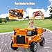 12V 4WD Ride on Dump Truck with Electric Dump Bed,12V Electric Ride-On Construction Truck,4-Wheeler Toy Car With Remote Control, Dump Bed, Shovel & Music Player | Interactive Construction Vehicle Gift