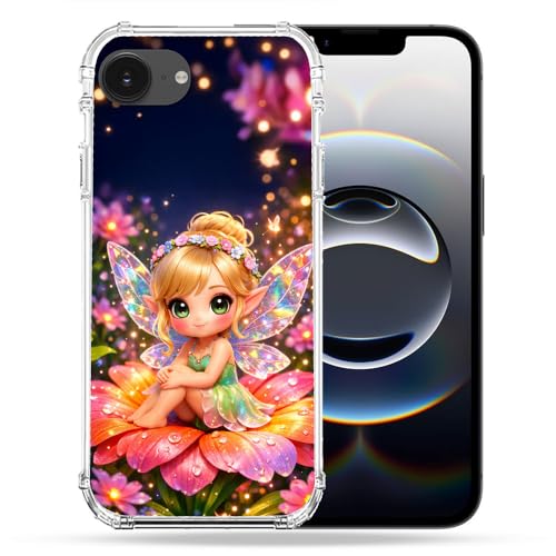 Coque iPhone 17e fée kawaii renforcée antichoc et transparente au dos