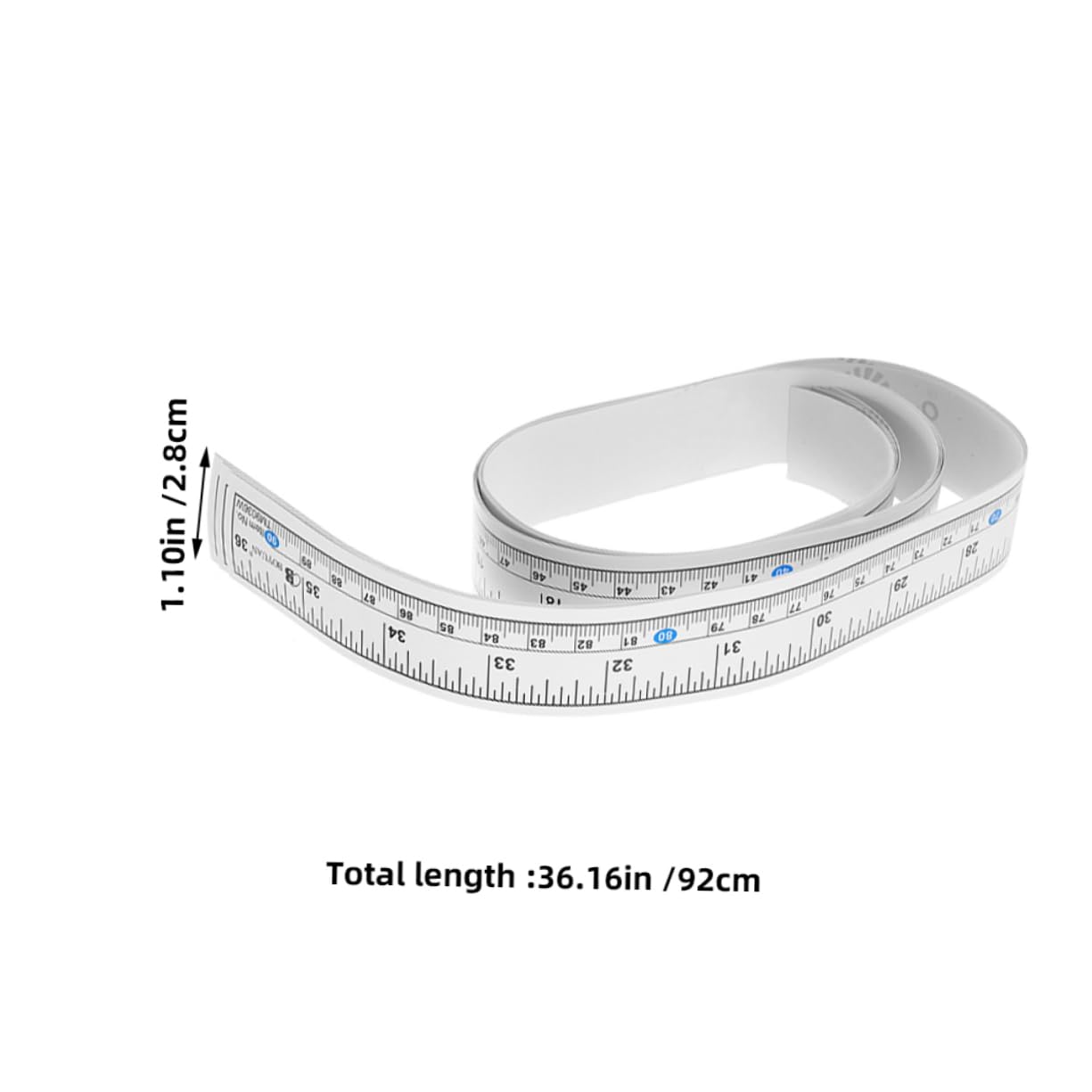 VICASKY 12pcs Fish Measuring Ruler Sticker: Waterproof Transparent Tape Adhesive Fish Measure Tape Fishing Ruler Decal for Fishing