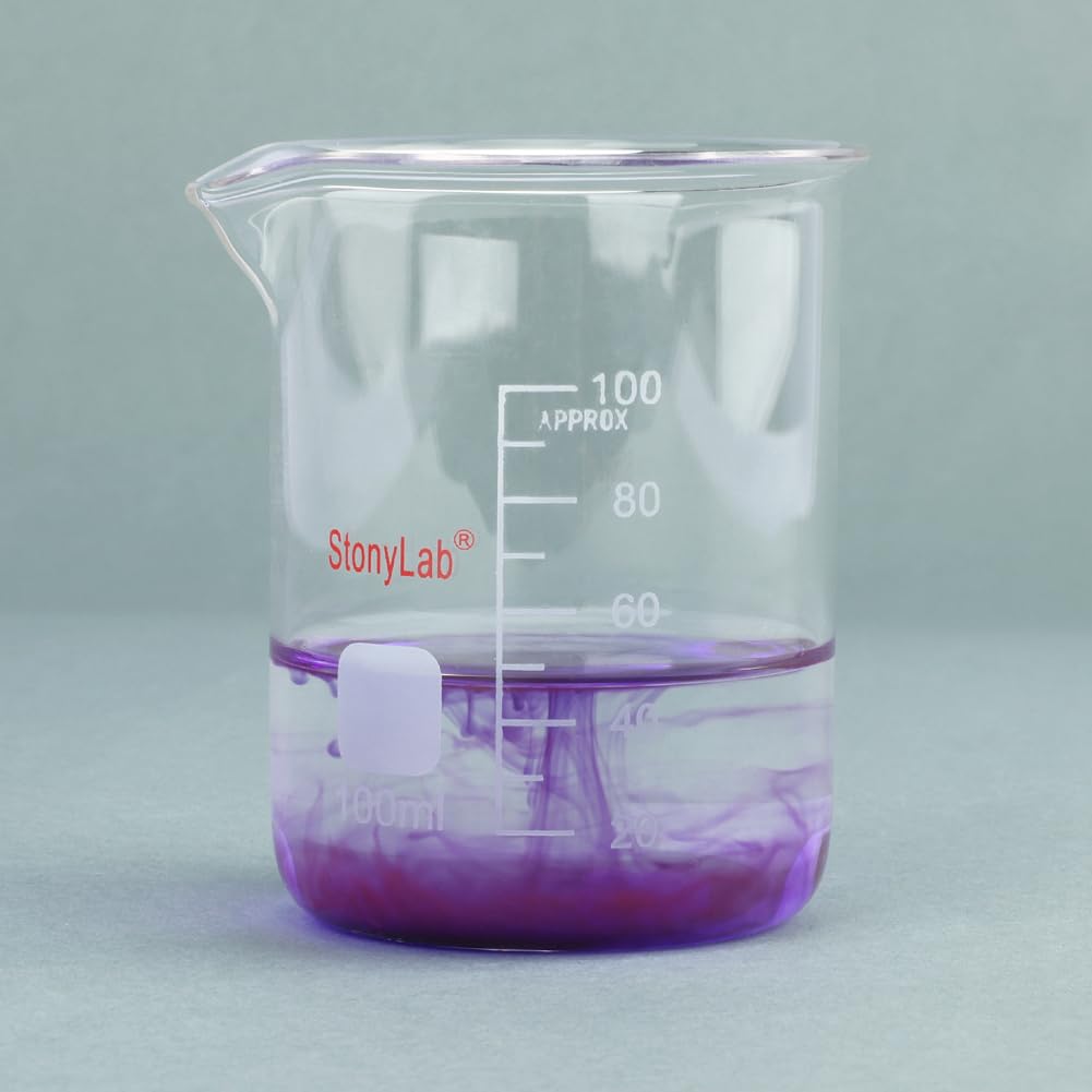 stonylab Graduated Glass Beaker Set, Borosilicate Glass Lab Beakers in 5 Sizes, 5 ml/10 ml/25 ml/50 ml/100 ml, Combo Pack — Amazon image 6