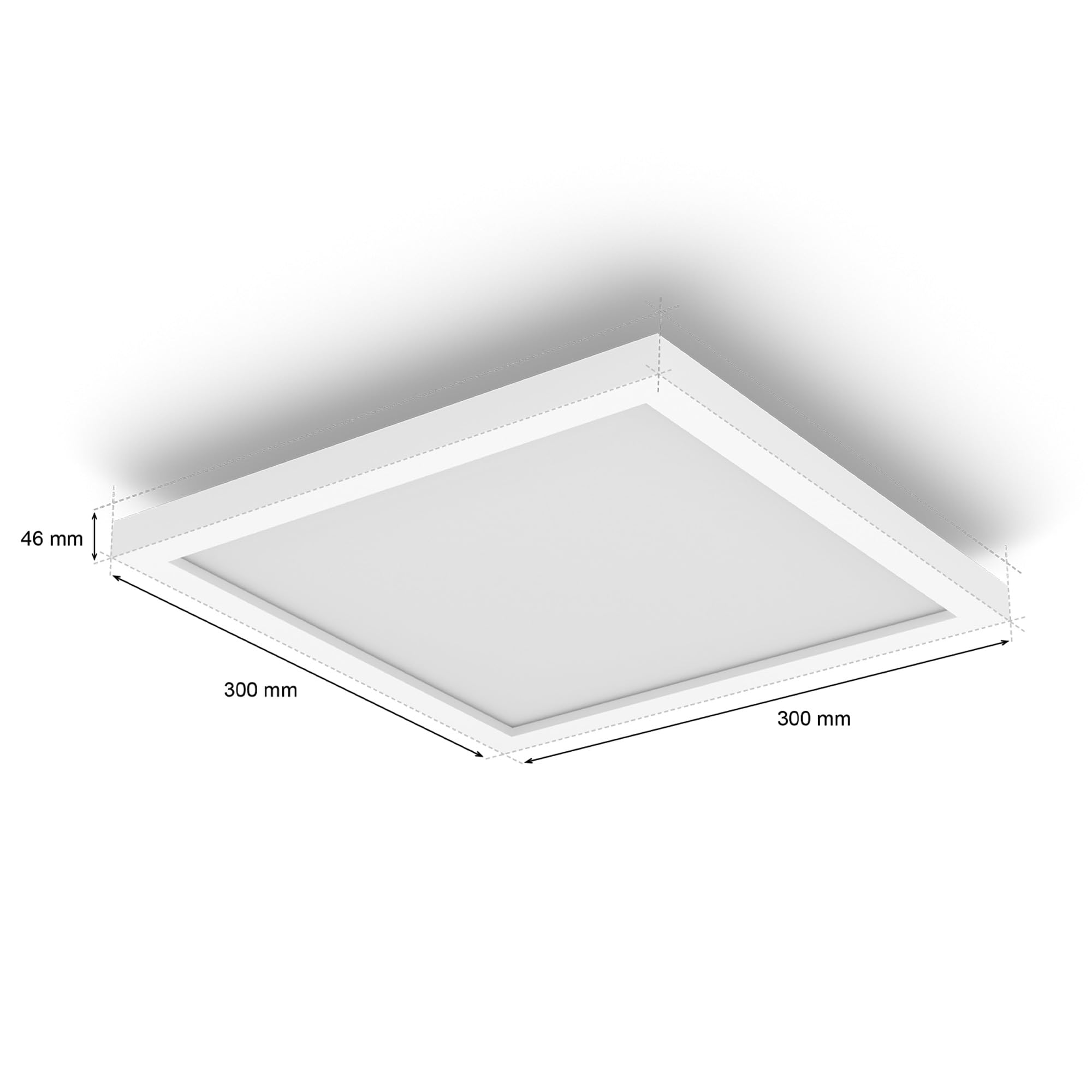 Philips Hue White Ambiance Aurelle smarte LED Panelleuchte, 30x30cm, Innenbeleuchtung, Smart Home Deckenleuchte für Schlafzimmer/Wohnzimmer, neue Generation, weiß