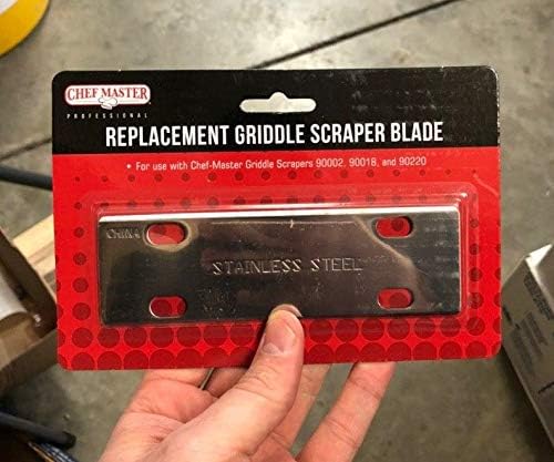Miniatura 5 de FryOilSaver Co. - Cuchilla de repuesto para raspador de plancha Chef Master, hoja reversible de acero inoxidable de 5 12 pulgadas de ancho x 0.047