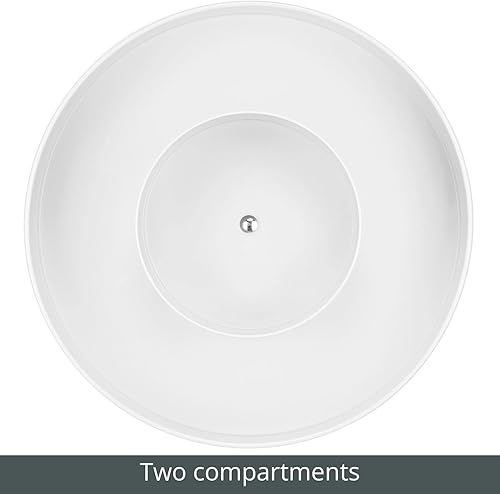 Miniatura 4 de mDesign Lazy Susan - Bandeja redonda de almacenamiento giratoria de plástico organizador giratorio de carrusel de 360 grados para maquillaje,