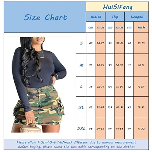Women's Sexy Mini Skirts Camo Cargo Distressed Ripped Short Length Casual Skirt4