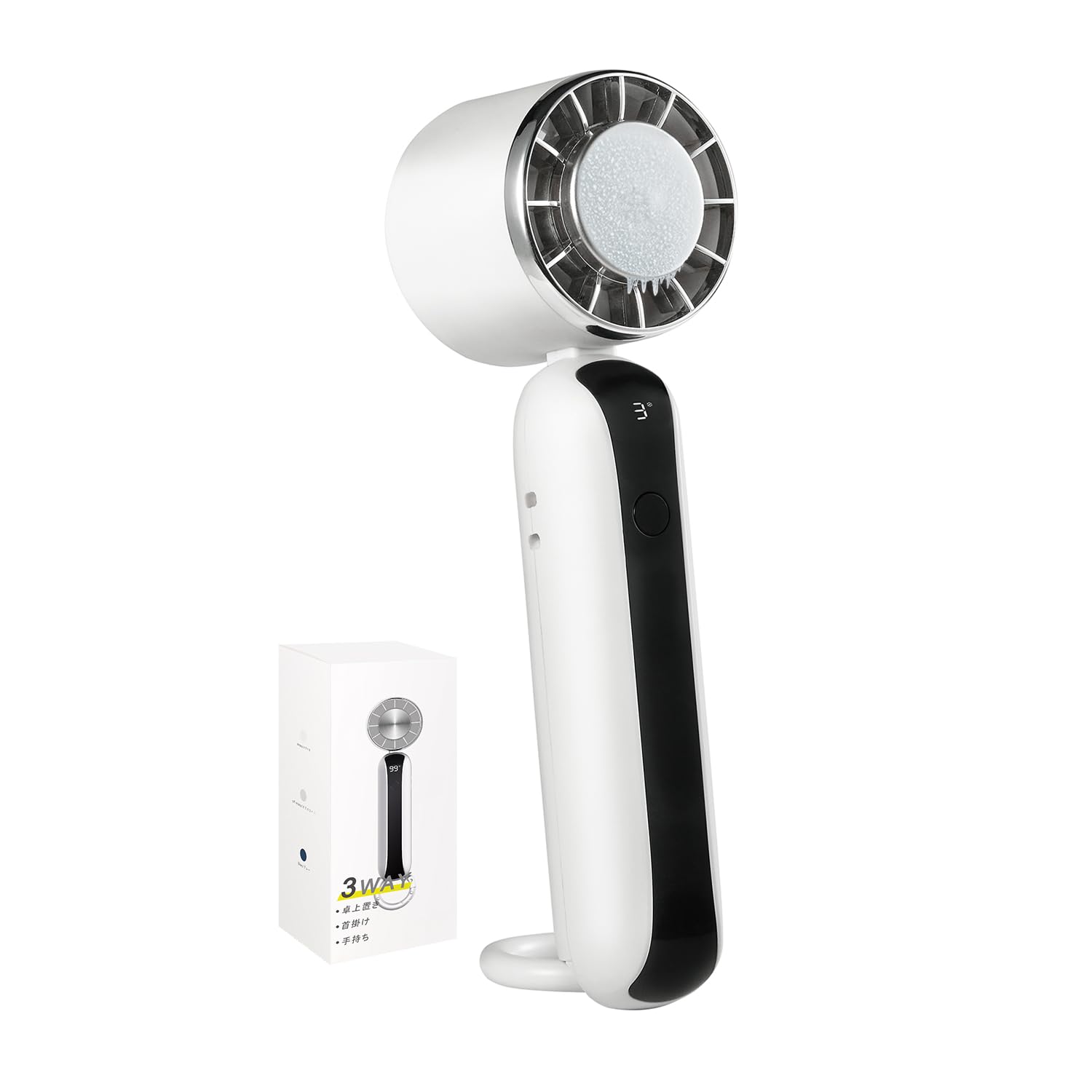 【2個セット】ハンディファン　fan fan gahga 白　黒 ハンディファン 扇風機 ミニファン ファン ハンディ扇風機