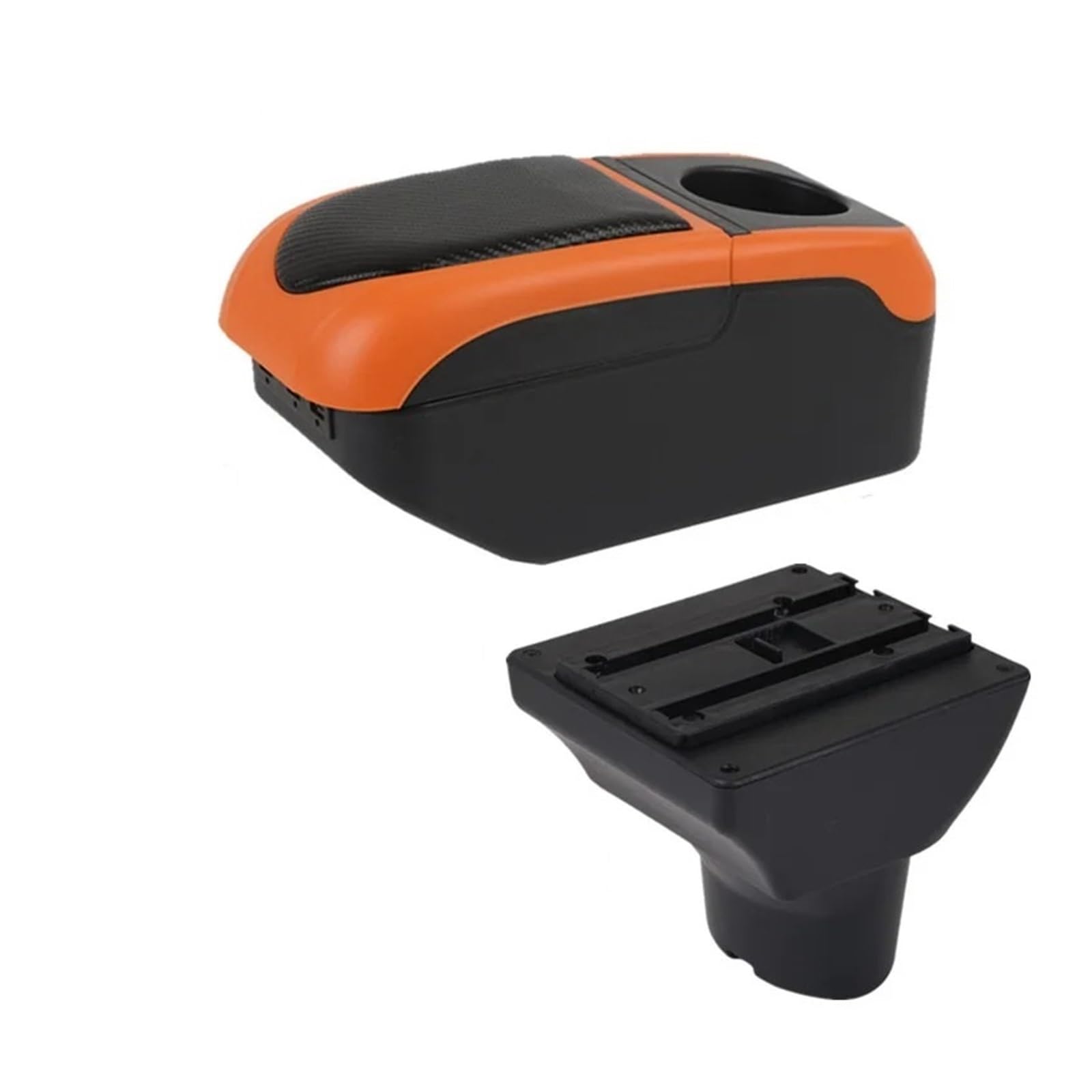 GBGWRMRYX Center Armrest Box For Hyundai For I20 2012 Car Armrest Box Dedicated Retrofit Interior Center Storage Box Accessories Arm Rest(S1 black-orange 6USB)