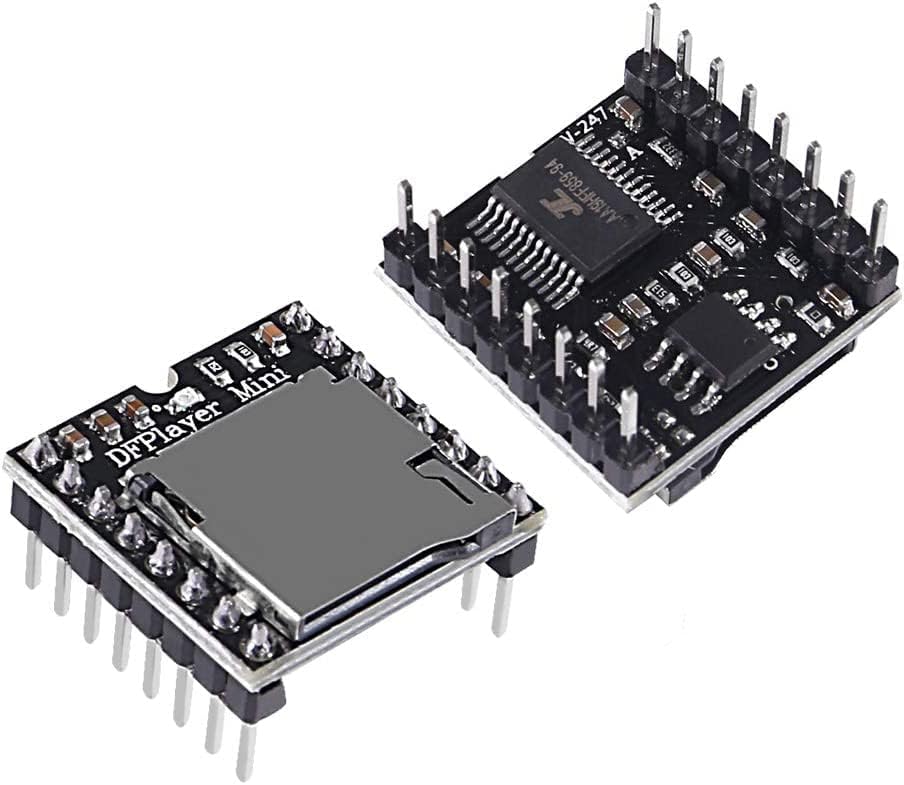 Miniatura 3 de ALMOCN 2 piezas YX5200 DFPlayer Mini Módulo de Audio Reproductor MP3 + 4 piezas 2W 8Ohm Round Micro Speaker MP3 Placa de decodificación de voz