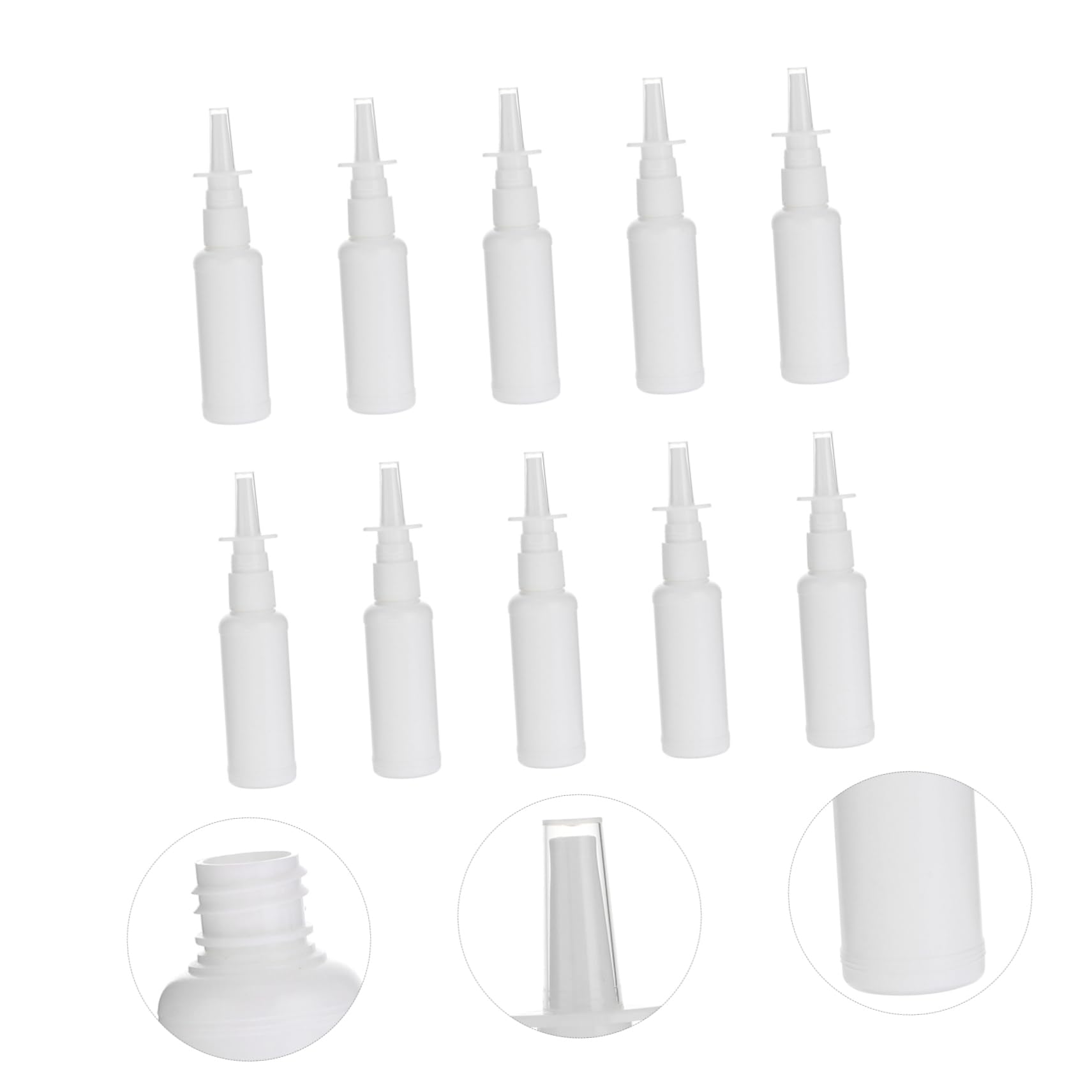 EXCEART Spray Bottles 50ml in Pe Bianco, Flaconi Spray da Viaggio | 200 Pezzi, Nebulizzatore Spray Nasale Cover Protettiva Trasparente, Back To School Party