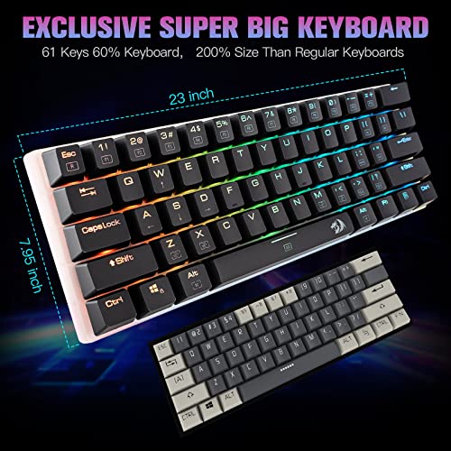 Image of Redragon K605 Alien Giant Mechanical Gaming Keyboard, Super Big 61 Keys & Outemu Blue Switch, RGB LED Backlit Ergonomic Wired Type-C Full Key Conflict Free Anti-Ghosting NKRO Keyboard