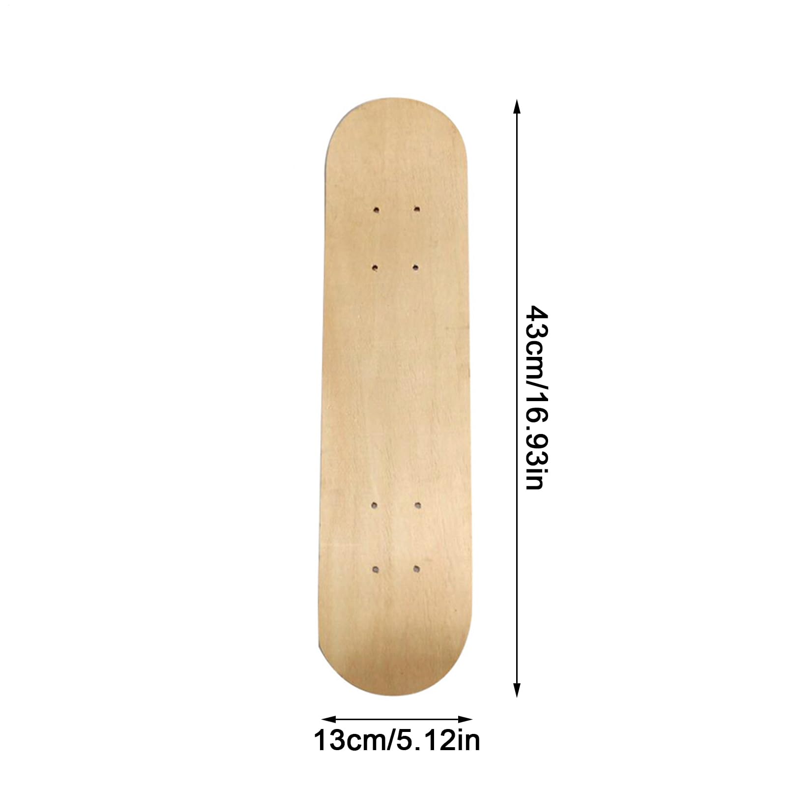 CSKateboard - Maple Deck - Cruiser Board | 60 cm skateboard blank fai -da -te per bambini | Costruzione in acero a doppia faccia a doppia faccia, giocattolo mini ruota con colori casuali