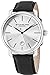 Stuhrling Original Ascot Mens Designer Watch - Swiss Quartz Silver Dial Date Wrist Watch for Men - Stainless Steel Analog Watch with Black Leather Strap 768.01