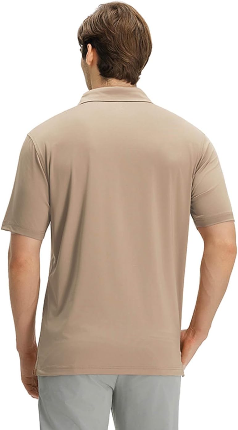 Men's Polo Shirts Short Sleeve Casual Solid Stylish Dry Fit Performance Designed Collared Golf Polo Shirts for Men