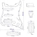 Yootones 11-Hole 3-Ply SSH Prewired Loaded Pickguard Humbucker Pickups Set Compatible with Fender Stratocaster Squier Electric Guitar (3Ply White)