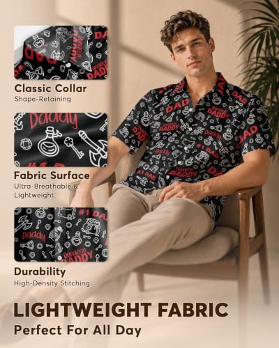 Image of 99TIMORO Horror Movie Men's Halloween Button Down Shirts Short Sleeve Top