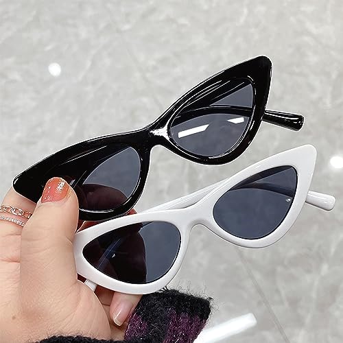 WZWLKJ Little Girls Cat Eye Sunglasses Retro Vintage Narrow Sunglasses for Kids for Outdoor Beach Holiday3