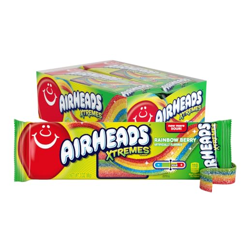 Airheads Xtremes Belts Candy, Rainbow Berry...