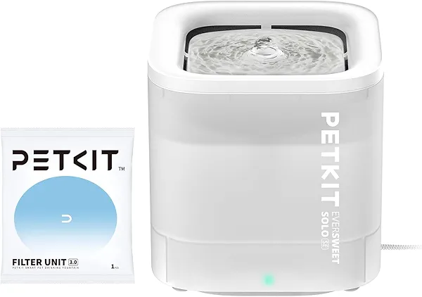 PETKIT New Cat Water Fountain with Wireless Pump, Ultra Quiet 65oz/1.85L Pet Water Fountain for Cats and Dogs Inside, Detachable Design Easy to Clean and Assemble, Filters Included White wit