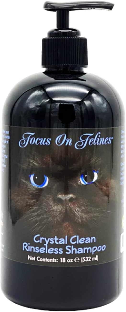 Focus on Felines Crystal Clean Rinseless Cat Shampoo 16 oz. Pet Supplies
