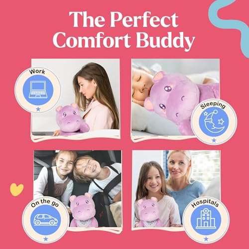 Image of Lilly's Love Weighted Stuffed Animal, 5lb | Sensory Weighted Plush for Kids and Adults | Machine Washable Plushies w /Removable Inner | Calming Weighted Stuffed Animals for Anxiety, Henry The Hippo