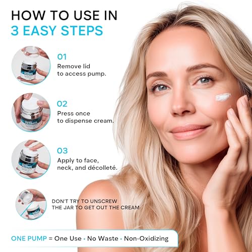 Image of Face Moisturizer Retinol Cream, Anti Aging Neck Firming, [2Pack] Collagen Day & Night Face Cream with Hyaluronic Acid for Women & Men, 3.7 Fl Oz