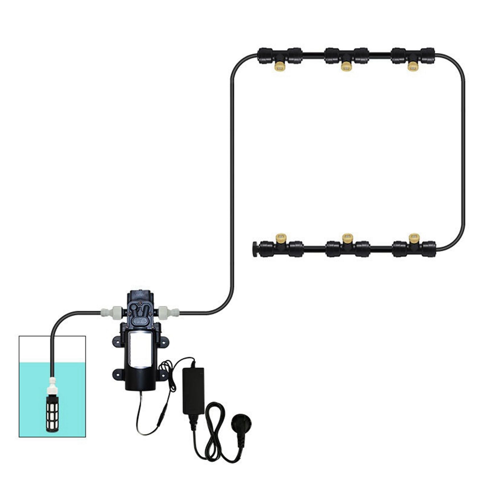 2X Filtro 'Acqua per Pompa e di Nebulizzazione dello Spruzzatore d'Acqua per Tubo 'Acqua da 1/4 di Pollice