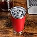 COMOOO 20oz Double Wall Vacuum Insulated Travel Mug, Stainless Steel Tumbler with Lid and Straw Durable Powder Coated Insulated Coffee Cup for Cold & Hot Drinks (Red, 4 PACK)
