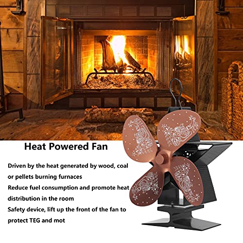 Ventilador de lareira, ventilador de calor de lareira resistente a altas temperaturas padrão de Papa