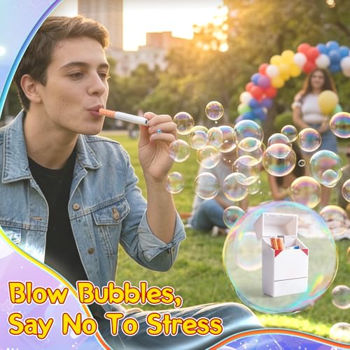 Image of Soap Bubbles Cigarettes, Fake Bubble Puff Cigarettes for Party & Cosplay & Gift, Smoke Soap Bubbles | Cigarettes Bubble Machines as Party Gift for Men and Women