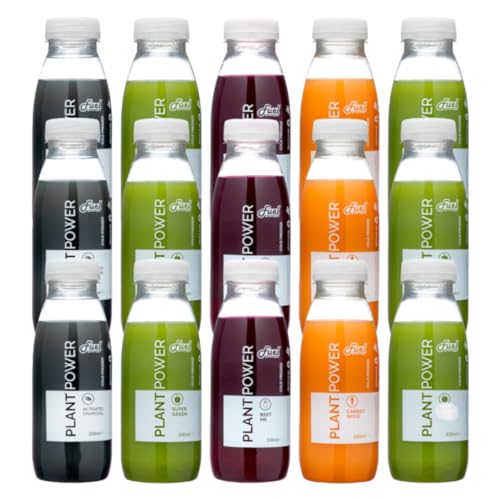 3 Day Juice Cleanse (15 x 330ml) Larger Size Detox & Weight Management Cleanse Cold Pressed Juices Vegan No Added Sugar Dairy & Gluten-Free