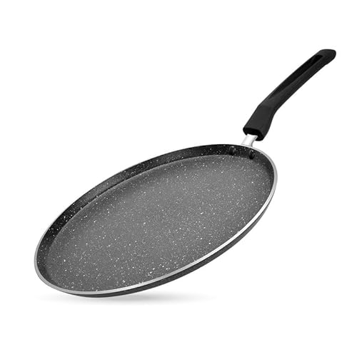 STL Non-Stick Crepe and Pancake Frying Pan 31cm/2.6, Flat Aluminum Skillet for Omelets, Chapati, Roti and Tawa, Induction Compatible, PFOA-Free, Cool Touch Handle with Stable Base