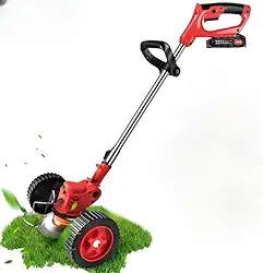RoçAdeira Com Rodas, Aparador E Cortador De Grama A Bateria, 2 Baterias De LíTio, Deslizante E Leve Para ManutençãO De Jardim(24v)