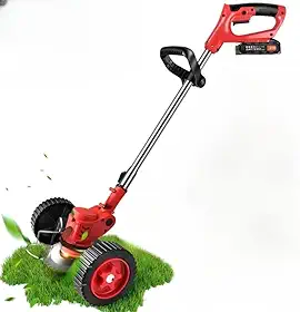 RoçAdeira Com Rodas, Aparador E Cortador De Grama A Bateria, 2 Baterias De LíTio, Deslizante E Leve Para ManutençãO De Jardim(24v)