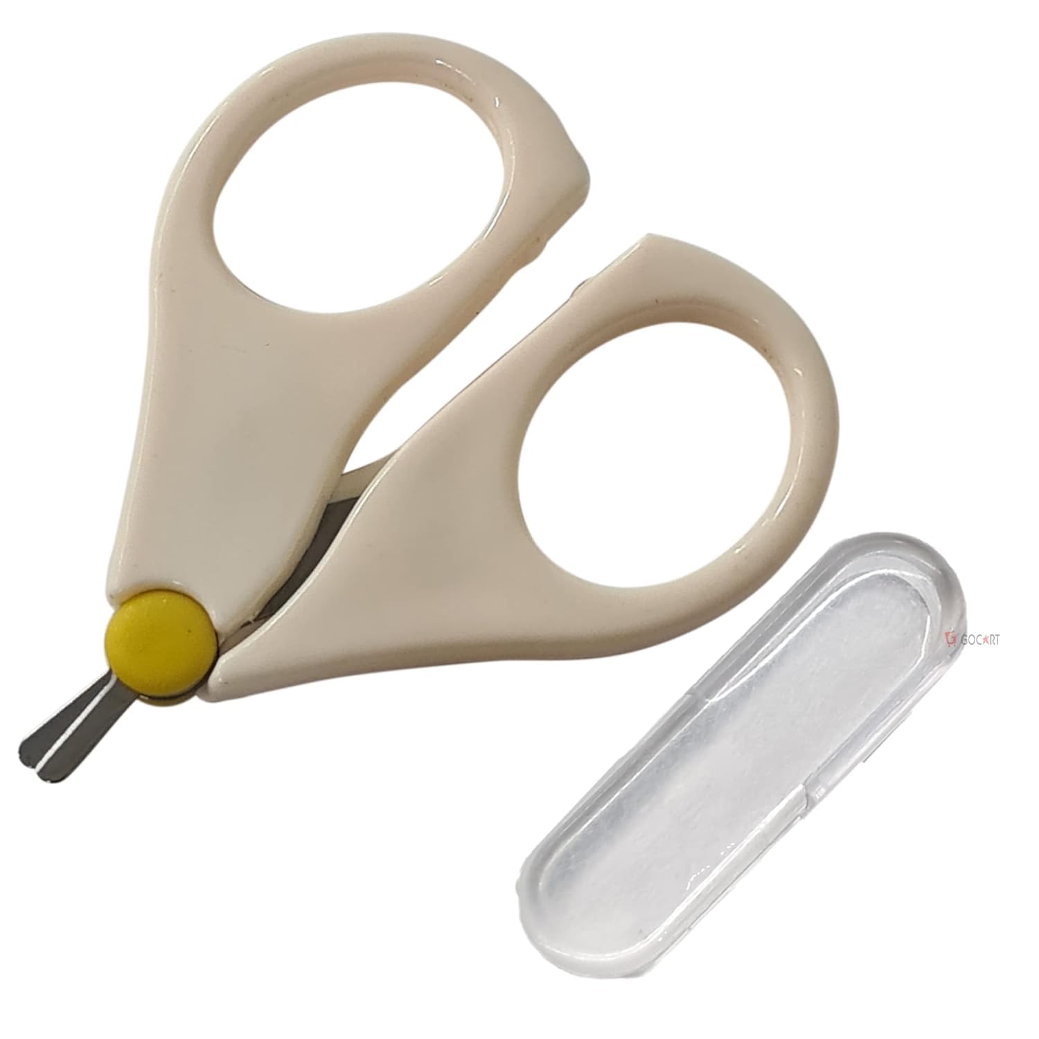 Baby Nail Scissors Pack of 2 | Newborn & Infant Safety Nail Cutter Set | Rounded Tip Baby Grooming Scissors | Stainless Steel Anti-Scratch Baby Nail Trimmer | Easy Grip Handle for Kids-image-20