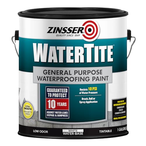 Zinsser 369381 WaterTite General Purpose Waterproofing Paint Gallon White