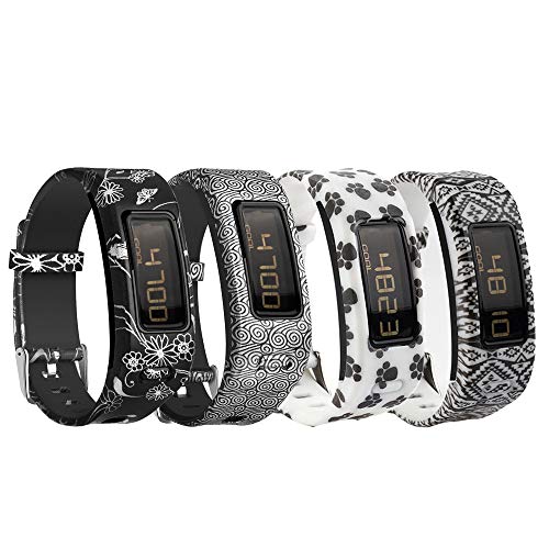 Baaletc Cute Silicone Replacement Watchband Style Wristband Bracelets/Wireless Activity Tracker Accessories Silicon Wrist Straps with Watch Buckle for Garmin Vivofit 1