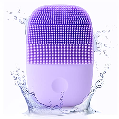 inFace Sonic Facial Cleansing Brush, 5 Speed Waterproof Silicone Face Cleansing Brush with Soft Silicone, for Deep Cleansing, Gentle Exfoliating and Massaging, Rechargeable