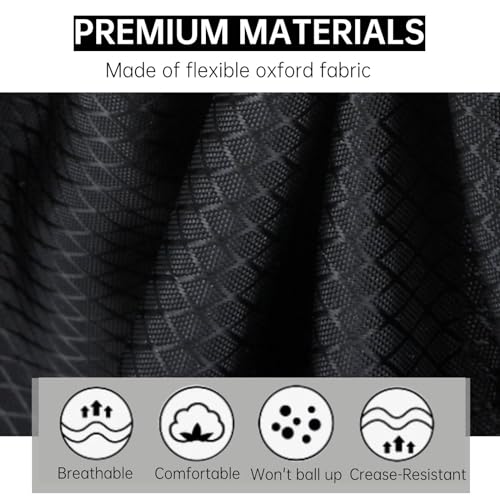JALEVID Turnbeutel mit Reißverschluß Kordelzug, Drawstring Rucksack Sporttaschen Schwarz Sportbeutel für Herren Damen für Sport Reisen Schule Urlaub Reisen Wandern
