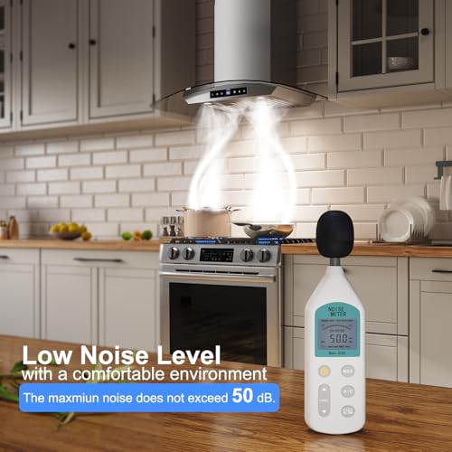 Image of 36 inch Range Hood Wall Mount, 1200 CFM with 4-Speed Gesture Sensing & Touch Control, Stainless Steel Ducted Kitchen Stove Vent Hoods with 2 LED Lights, Time Setting, Dishwasher-Safe Baffle Filters